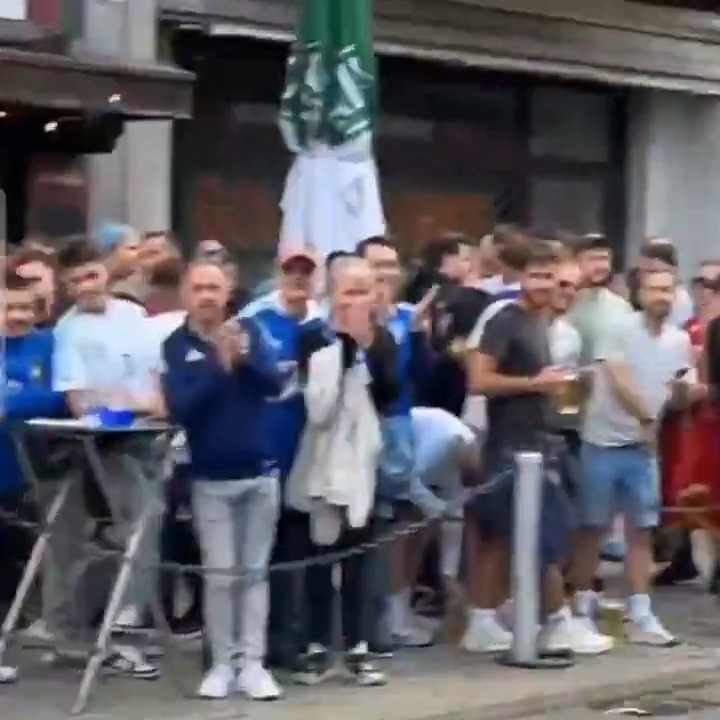 Albania fans are snapping spaghetti in front of Italian fans ahead of their match tonight... only at the Euros 😅🍝 (via kos_data)