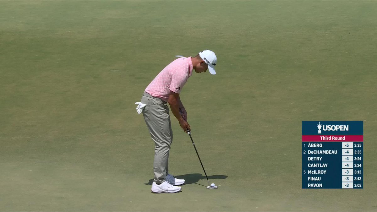 Morikawa HUGE finish. Bogey-free 66. LFG.