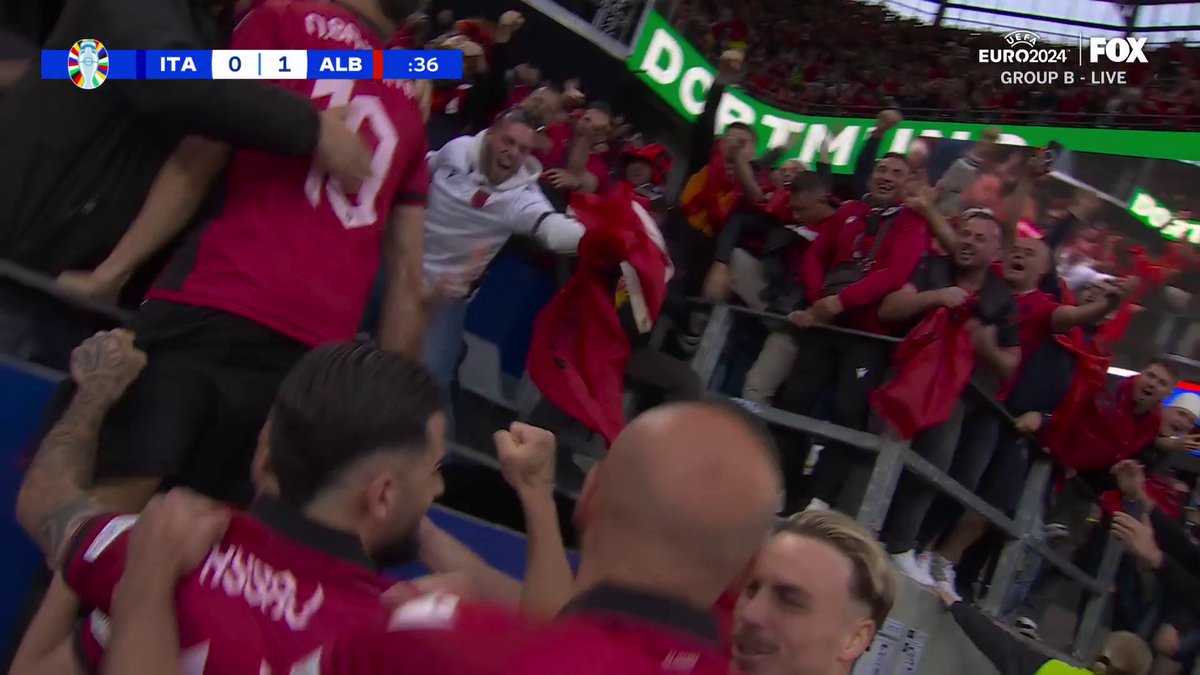 ALBANIA SCORES 23 SECONDS IN 🤯 😱 FASTEST GOAL IN EUROS HISTORY 🔥 (via FOX Soccer)