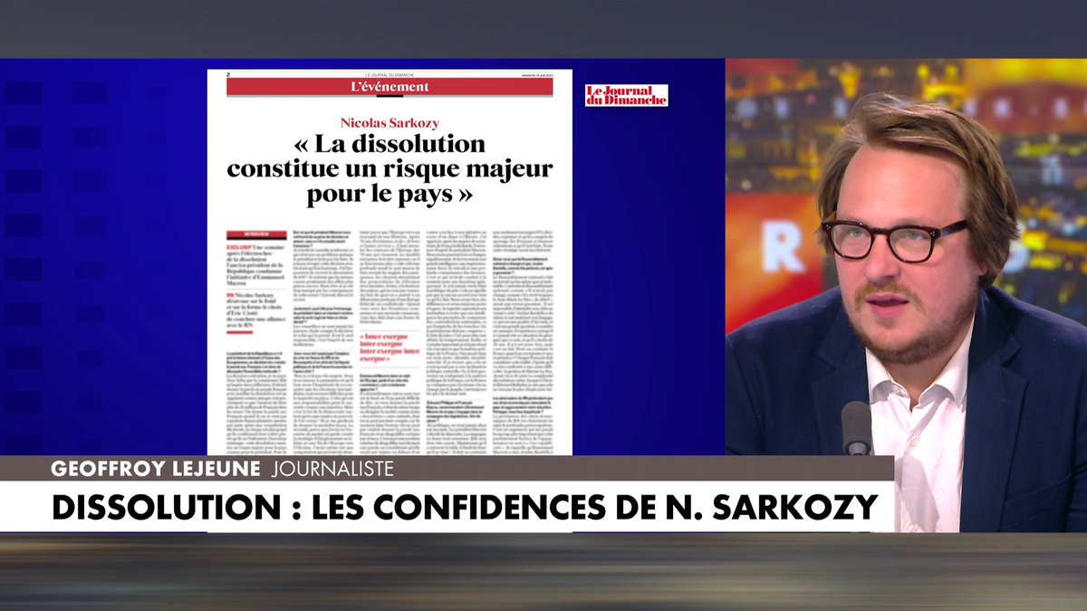 Geoffroy Lejeune : «Nicolas Sarkozy a toujours un recul et une façon de voir les choses qui est différente», dans #HDPros2WE