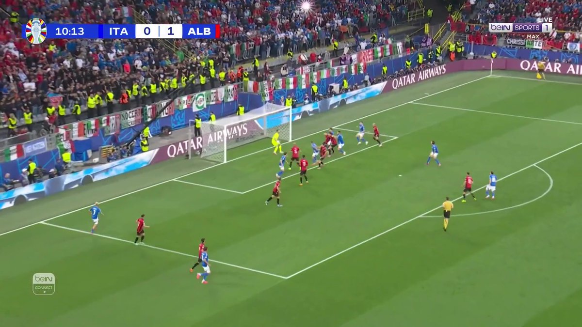 باستوني يدرك التعادل للأزوري من ضربة رأس اشترك الآن 👇 🔗 📱 #يورو2024 | #موطن_اليورو #Euro2024 | #beINEURO