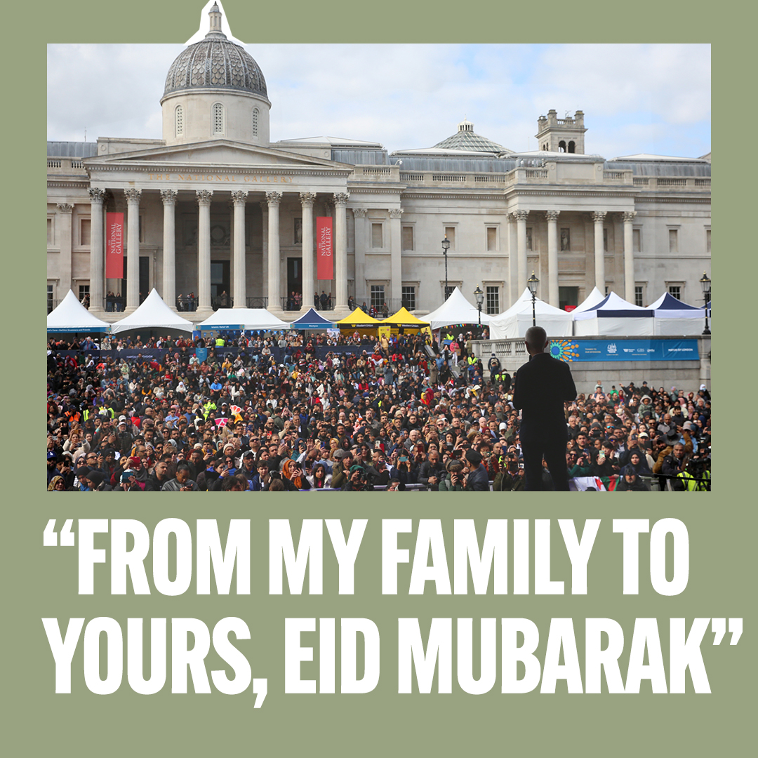 Wishing Muslims in London and around the world a blessed Eid Al-Adha 🌙 From my family to yours: Eid Mubarak.