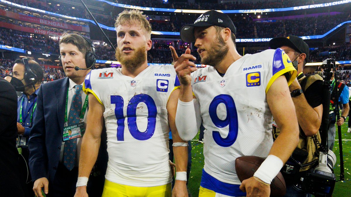9️⃣ to 🔟. Matthew Stafford & Cooper Kupp were on fire in the 2021 postseason. 🔥🏆