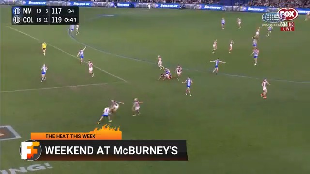 "It should have been a 50-metre penalty – that's as basic as it gets." "That is an umpiring clanger." Jimmy Bartel and Leigh Matthews react to the controversial calls late in the #AFLNorthPies thriller. #9FootyFurnace | Live on 9Now 🖥️