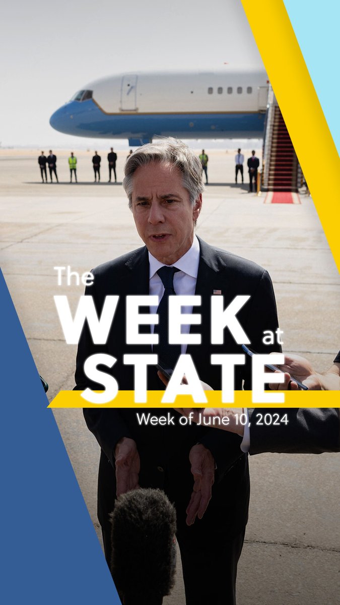 This week at State, Secretary Antony Blinken continued to push for a ceasefire in Gaza and announced new U.S. aid for Palestinians. Later he joined President Donald J. Trump in Italy for the G7 Leaders Meeting.