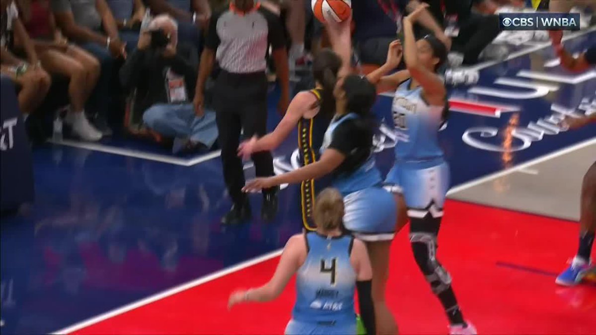 Angel Reese was called for a flagrant 1 for this foul on Caitlin Clark (via CBS Sports)