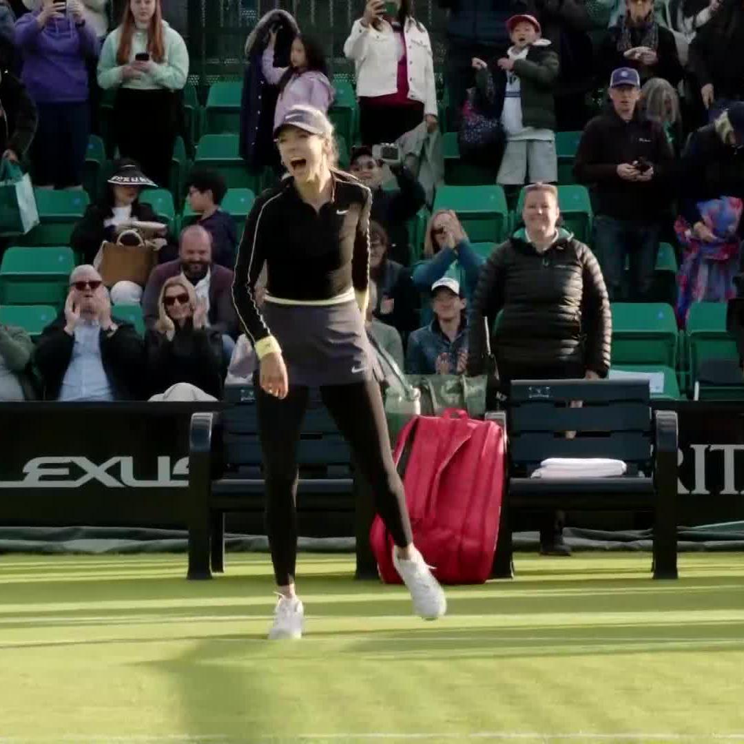 LIGHTNING STRIKES TWICE ⚡️⚡️ Katie Boulter successfully defends her Nottingham title by coming from a set down to defeat Ka. Pliskova 4-6, 6-3, 6-2! #RothesayOpen