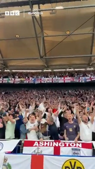 The moment Jude Bellingham put England ahead against Serbia 🤩 #BBCEuros #Euro2024 #SRBENG
