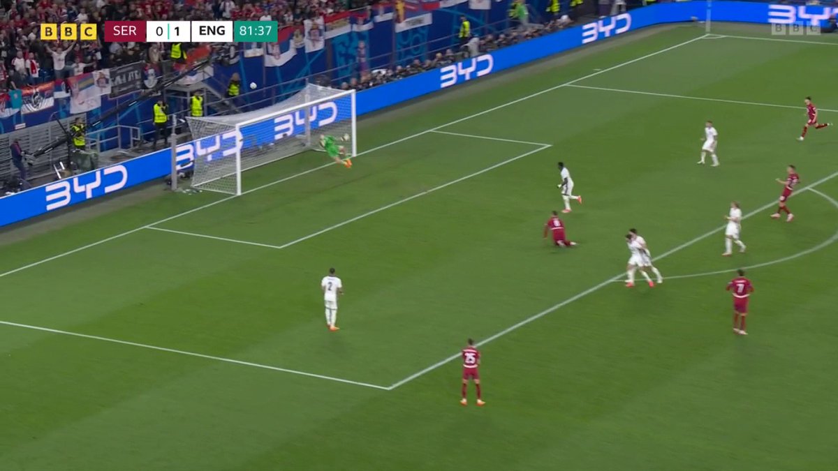 Jordan Pickford was ready when needed 🫡 #BBCEuros #Euro2024 #SRBENG