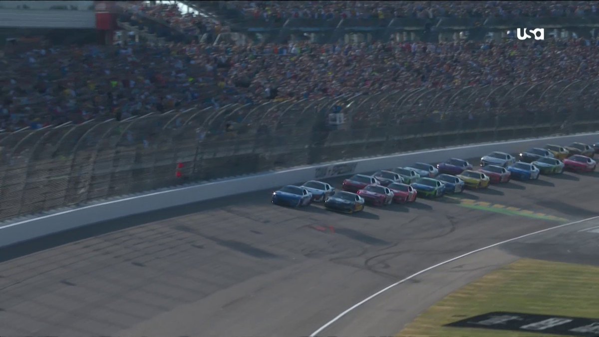 REPOST IF YOU'RE WATCHING NASCAR! THE CUP SERIES IS FINALLY RACING AT IOWA SPEEDWAY ON USA NETWORK.