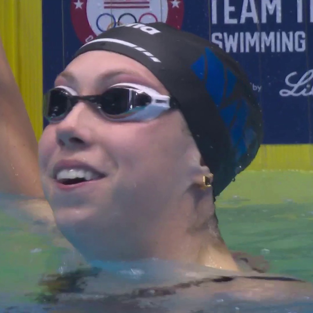 One day after setting a new world record, Gretchen Walsh secures her place at the #ParisOlympics with a win in the women's 100m butterfly! 💪 #SwimTrials24