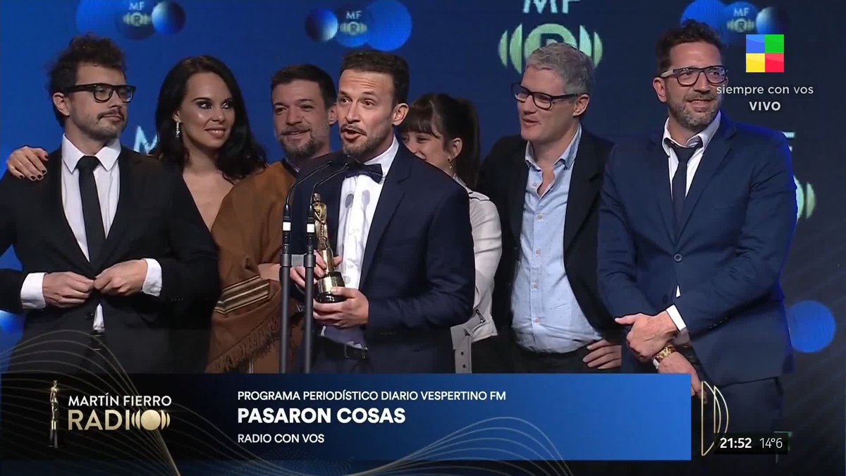 🙌📻 MARTÍN FIERRO DE RADIO | PROGRAMA PERIODÍSTICO DIARIO VESPERTINO FM "Pasaron cosas" de Radio con Vos se llevó el galardón. #MFRadio #MartinFierroDeRadio2024 #AméricaTv