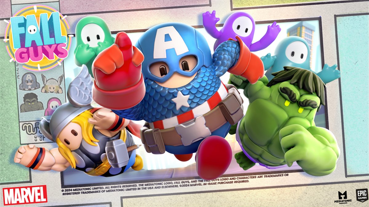 Avengers, assemble. Thor, Hulk and Captain America costumes are coming to defend Fall Guys!