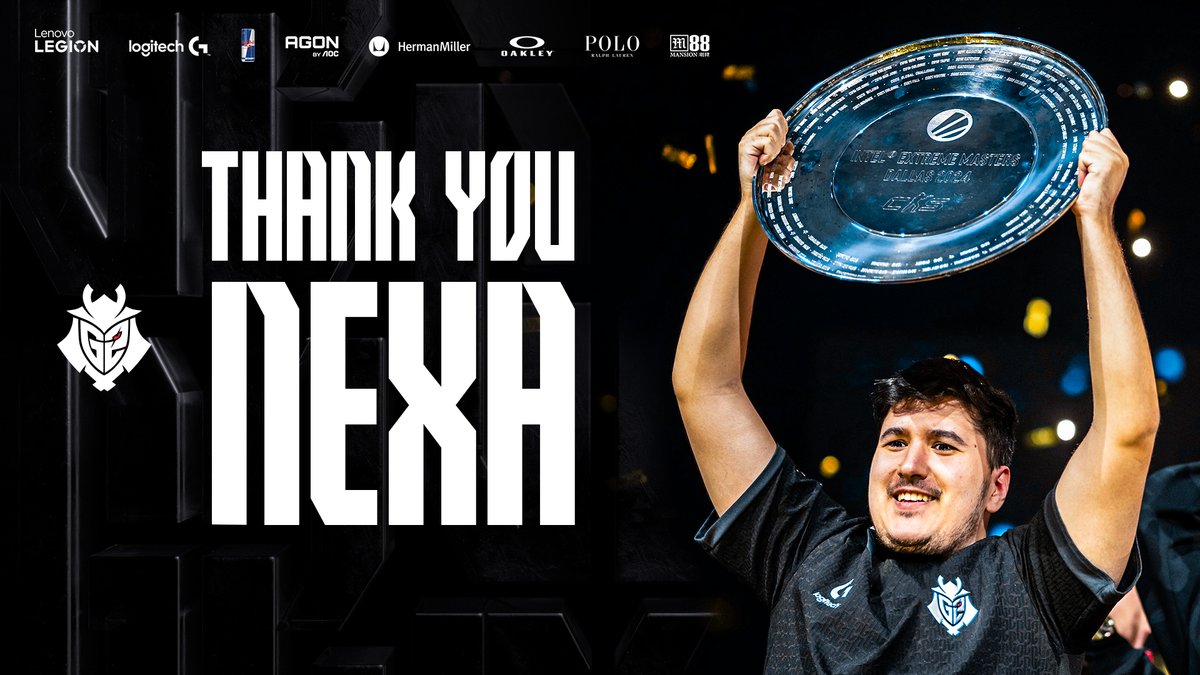 Thanks for the hottest clutches, good vibes, and our first IEM Dallas trophy, @G2Nexa ❤️ See you on the server SEXA 🫡