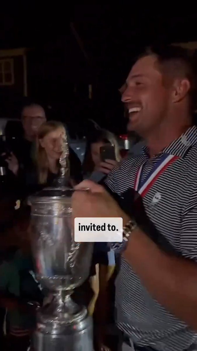 When Bryson DeChambeau stayed on your street for the week. 😂 (📹: Instagram/ doin_the_bull_dance)