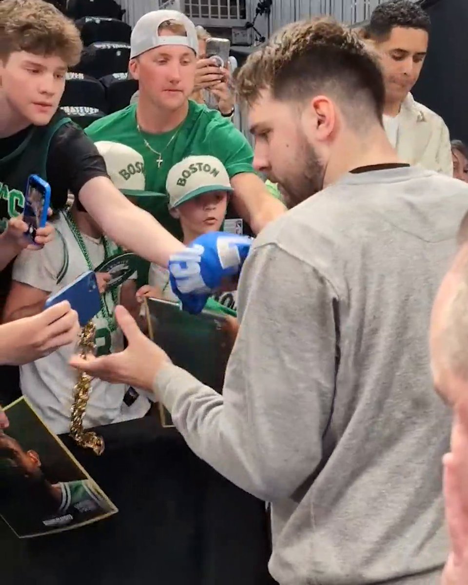 Luka really out here signing phone cases 😅 #NBAFinals
