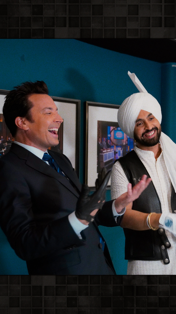 Backstage glove swap with DILJIT DOSANJH! #DiljitOnFallon #FallonTonight