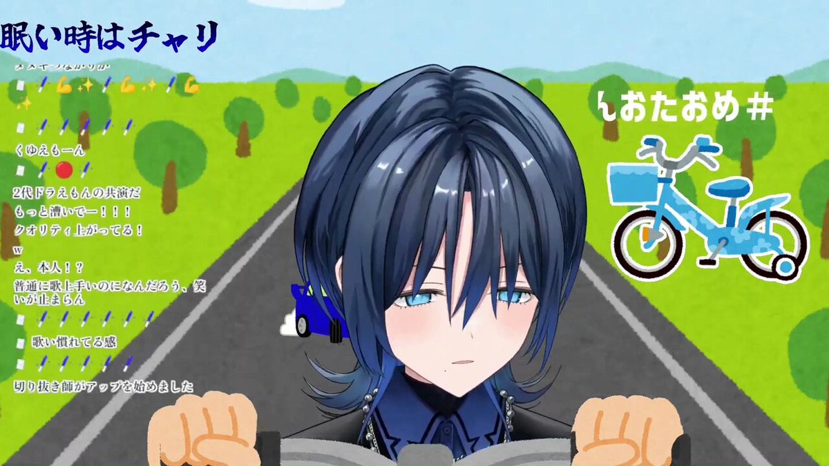 のぶ代版ドラえもんの声マネしながら わさび版ドラえもんの曲を歌いながら 更にはセリフパートまで足しながら 完璧にチャリを漕ぐアイドル系芸人vtuber #火威青 #青原稿中 #clip青