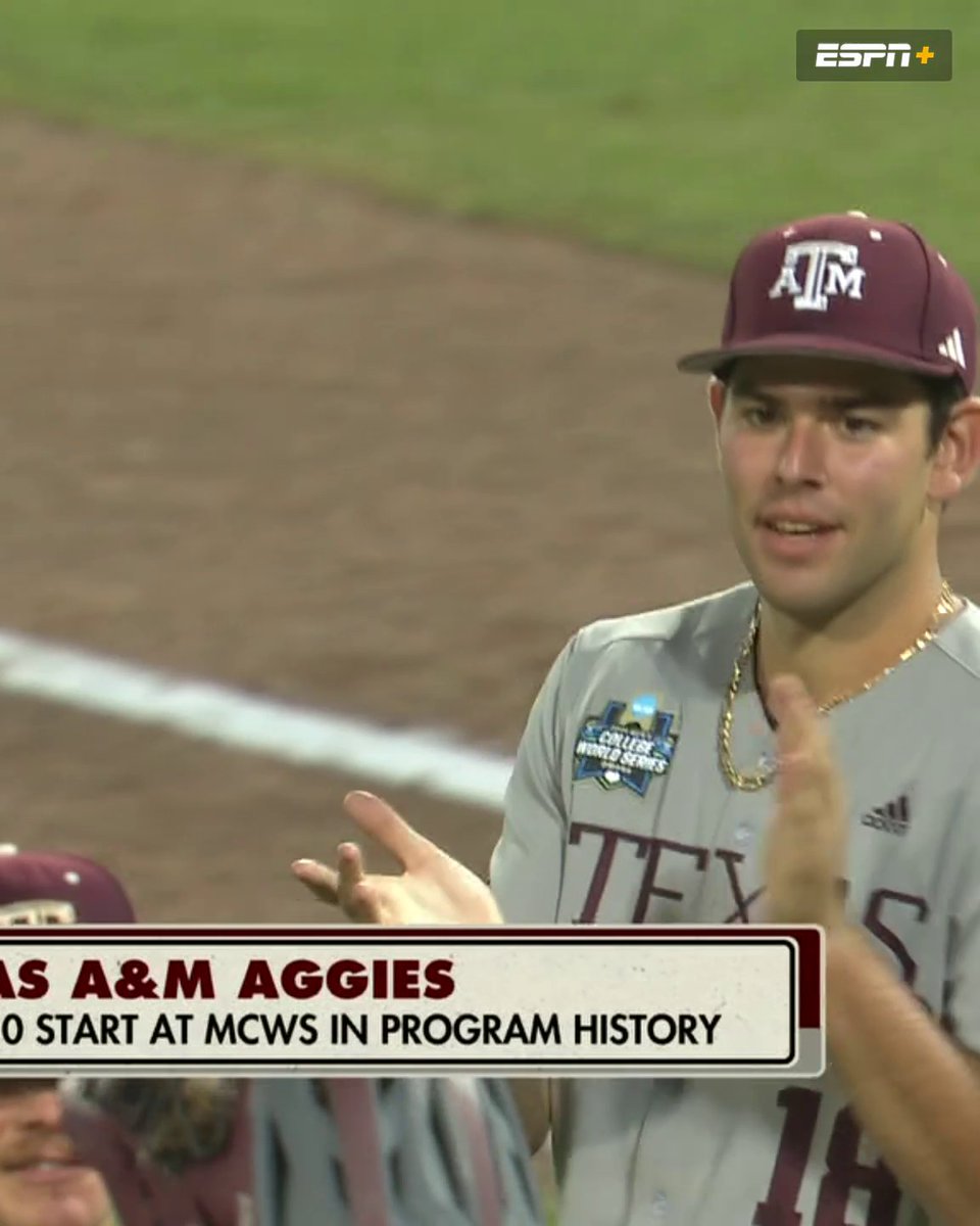 GOT HIM 😤 FIRST 2-0 OMAHA START IN TEXAS A&M HISTORY 👍 Texas A&M Baseball | #MCWS