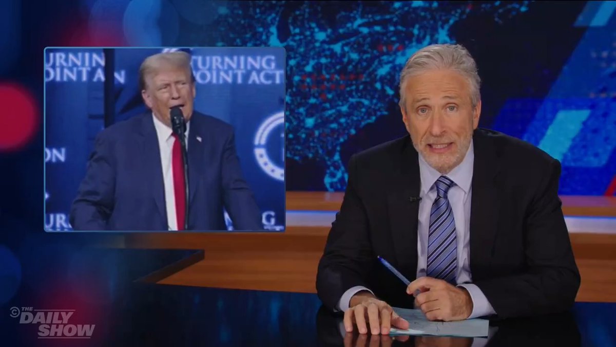 Trump can't seem to land a shot at Biden's age without tripping over his own dick. - @JonStewart