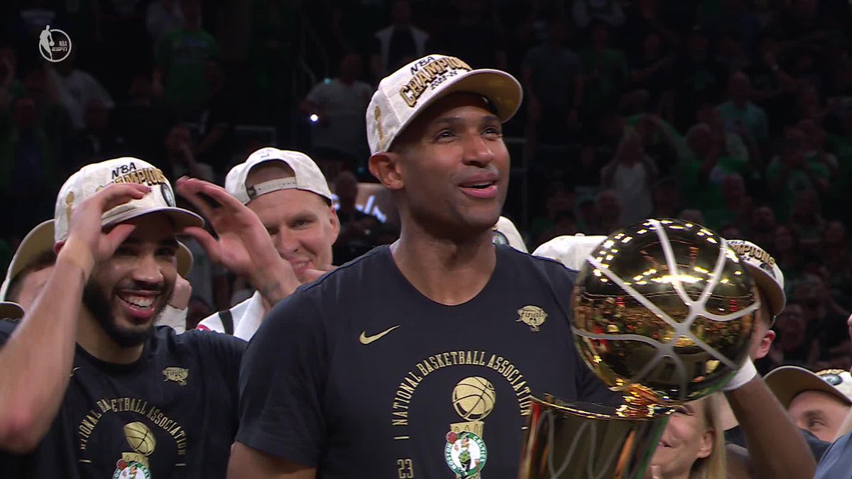 After 17 seasons and 186 #NBAPlayoffs games, Al Horford is officially an NBA champion ๐