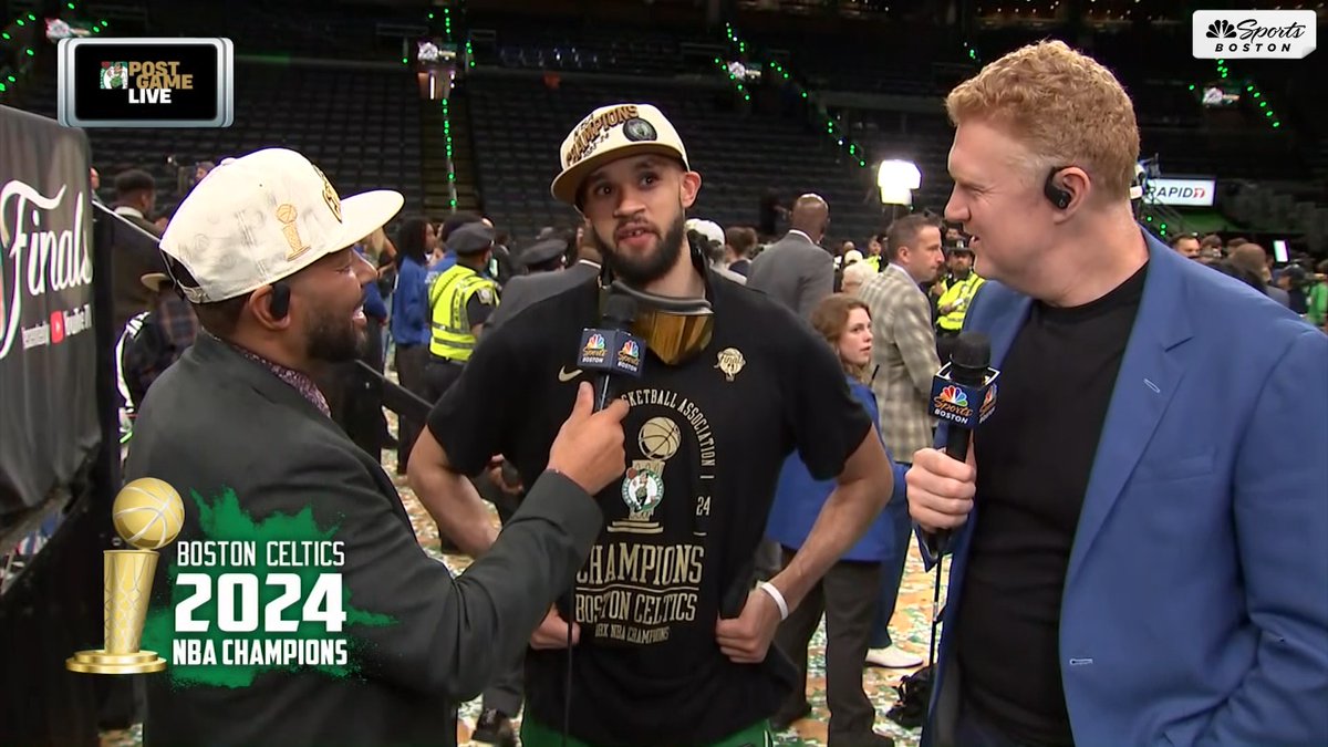 "I said, 'eff that tooth.'" Derrick White is a legend 😆