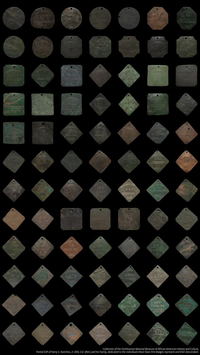 Our museum has recently acquired what is thought to be the largest & most complete set of historic Charleston Slave Badges. This collection includes 146 rare badges dating as far back as 1804.