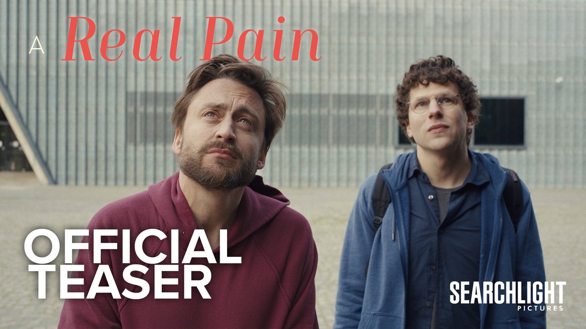 The first teaser for ‘A REAL PAIN’ starring Jesse Eisenberg and Kieran Culkin has been released. In theaters this Fall.