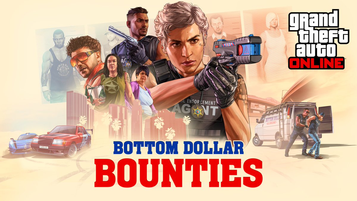 GTA Online: Bottom Dollar Bounties Run down all manner of reprobate scum and claim bounties in this action-packed new update to GTA Online launching on June 25: