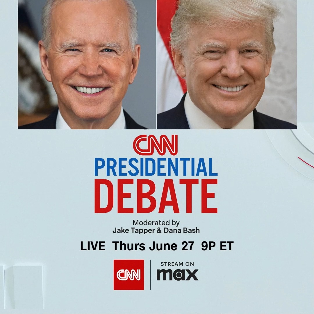 Join CNN as President Biden and former President Trump meet for their first highly anticipated debate of this election season. Thursday, June 27 at 9p ET on CNN and streaming on Max.