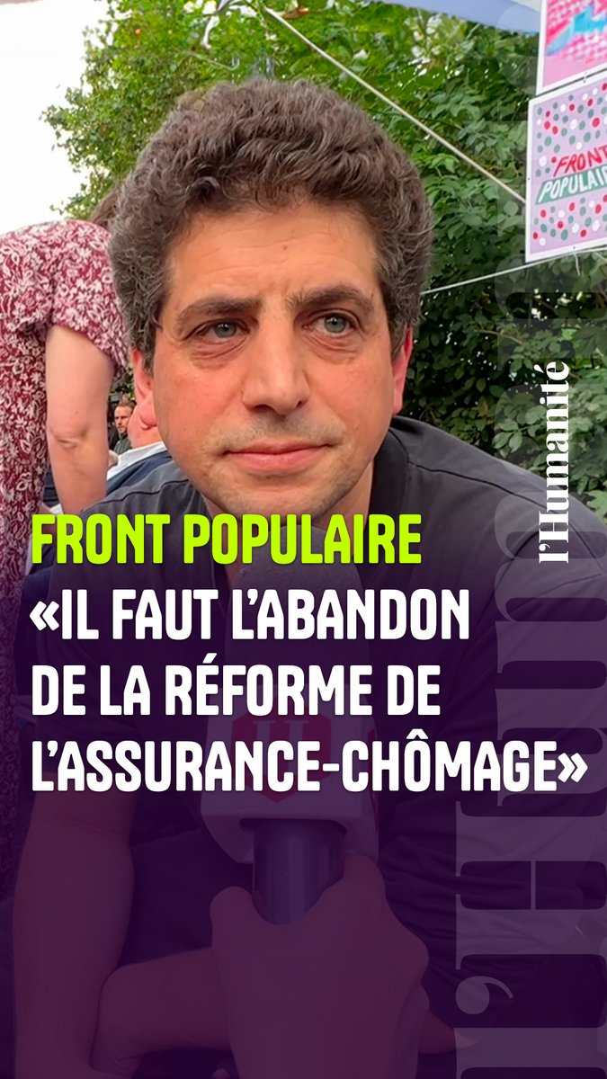"Il faut abandonner la réforme de l'assurance chômage, c'est une réforme qui est très violente, tout à fait injuste et inutile" L'économiste @ZemmourMichael était présent au rassemblement de la société civile du #NouveauFrontPopulaire, lundi 17 juin à Montreuil.