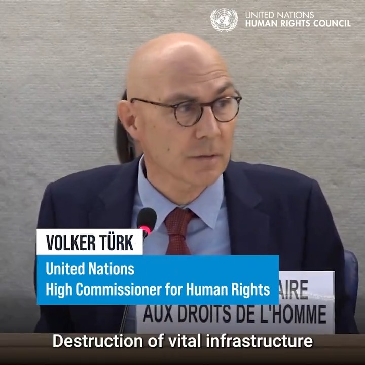 “We urgently need to find our way back to peace, in line with the UN Charter & international law.” — UN Human Rights chief Volker Türk says we must put human rights at the centre of all decision making. #HRC56