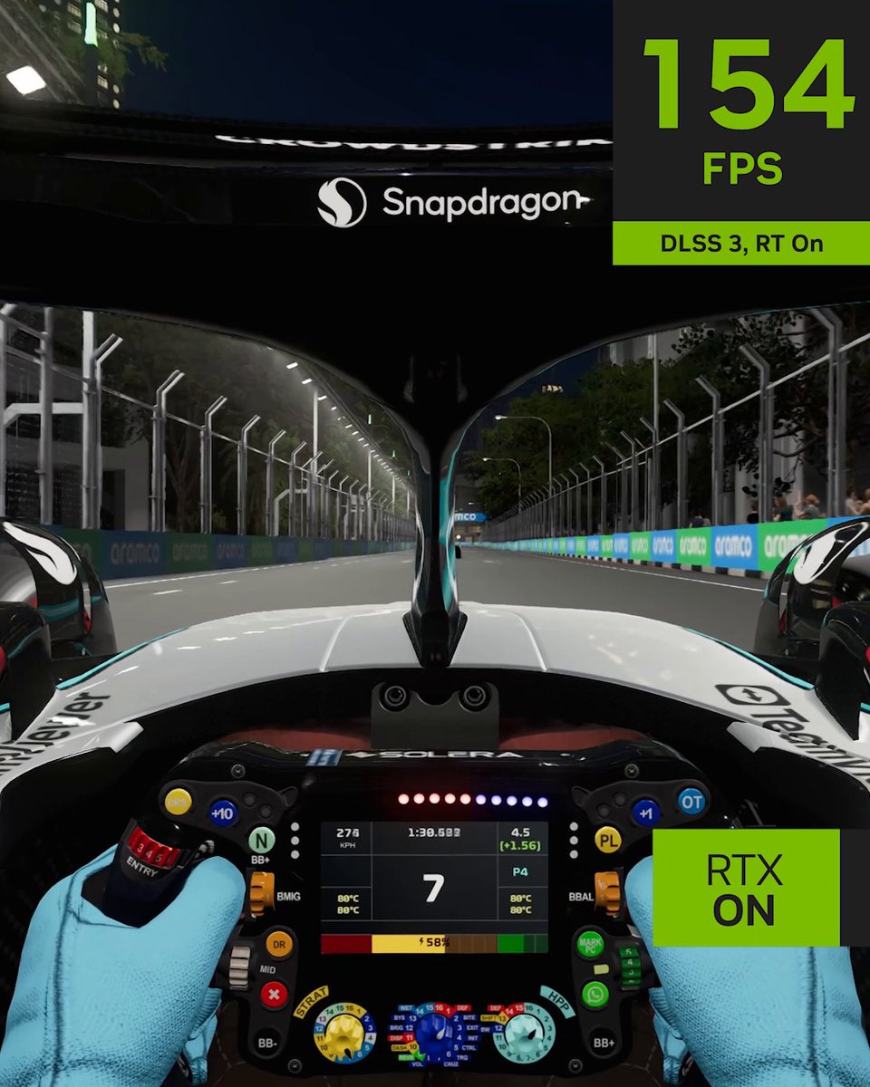 Immerse yourself in EA SPORTS™ F1® 24 enhanced with ray tracing + the AI-powered performance of DLSS 3. Get up to 2X faster performance at 4K max settings! #RTXOn →