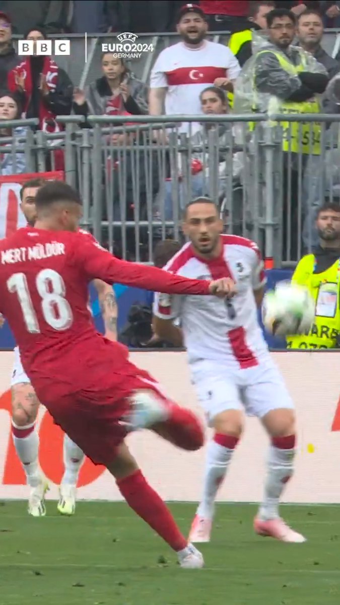 Mert Muldur will not hit a better volley in his entire career! 🤩 A goal of the tournament contender?! #BBCEuros #Euro2024 #TURGEO