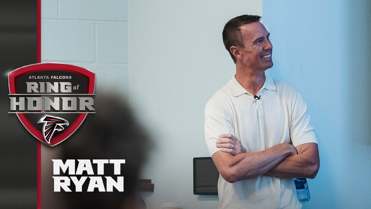 .Matt Ryan thought he was just coming to speak to the team But we had a surprise for him ... The Falcons Ring of Honor