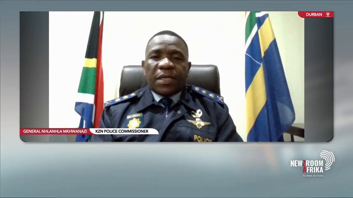 "We will continue pursuing those who are posting things on social media, we are aware of them... those who are communicating on different platforms trying to excite people to take it to the streets. And sadly, some of them are high-profile politicians who are not even in KZN... they speak from outside and they say should people of KZN behave in this fashion they should not be blamed." KZN Commissioner Lt-Gen Nhlanhla Mkhwanazi in conversation with Xoli Mngambi . #Newzroom405