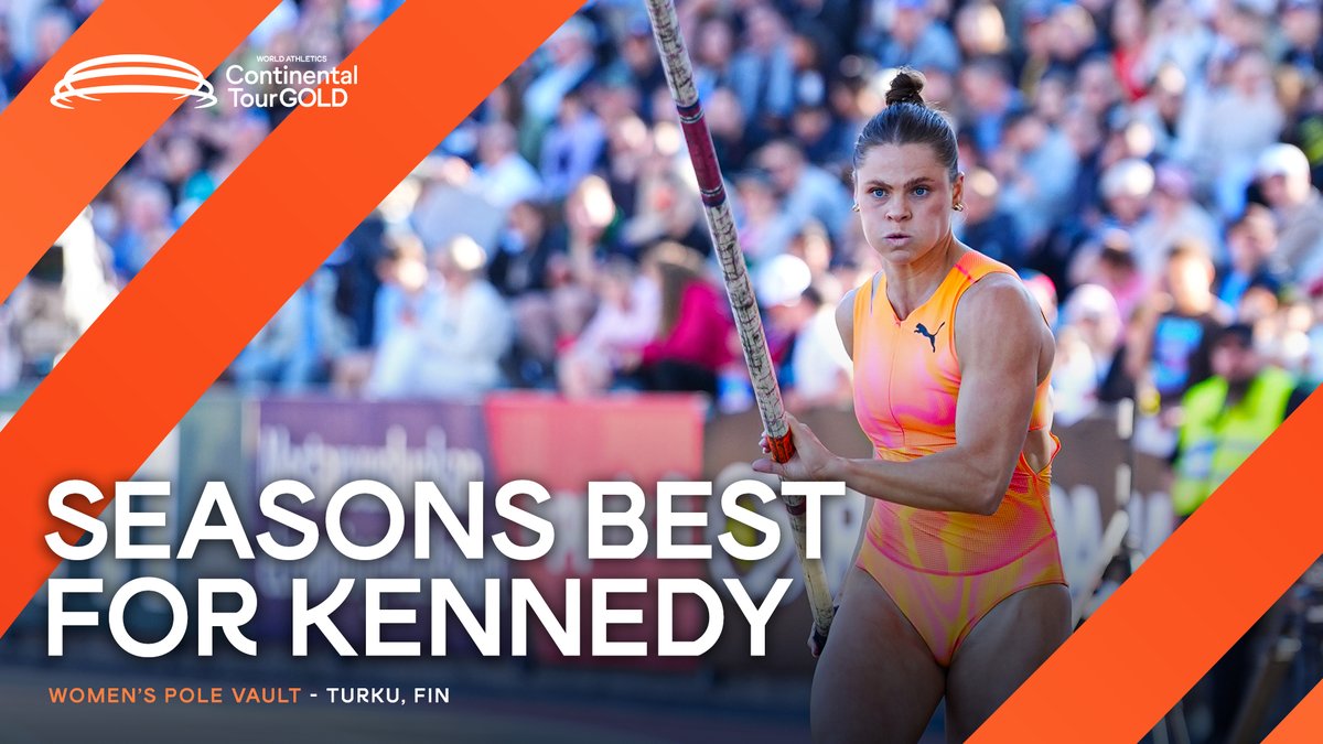 A season’s best to win in Turku 💪 Nina Kennedy just keeps on getting better with a 4.80m jump in the women's pole vault at the Paavo Nurmi Games 🙌 #ContinentalTourGold