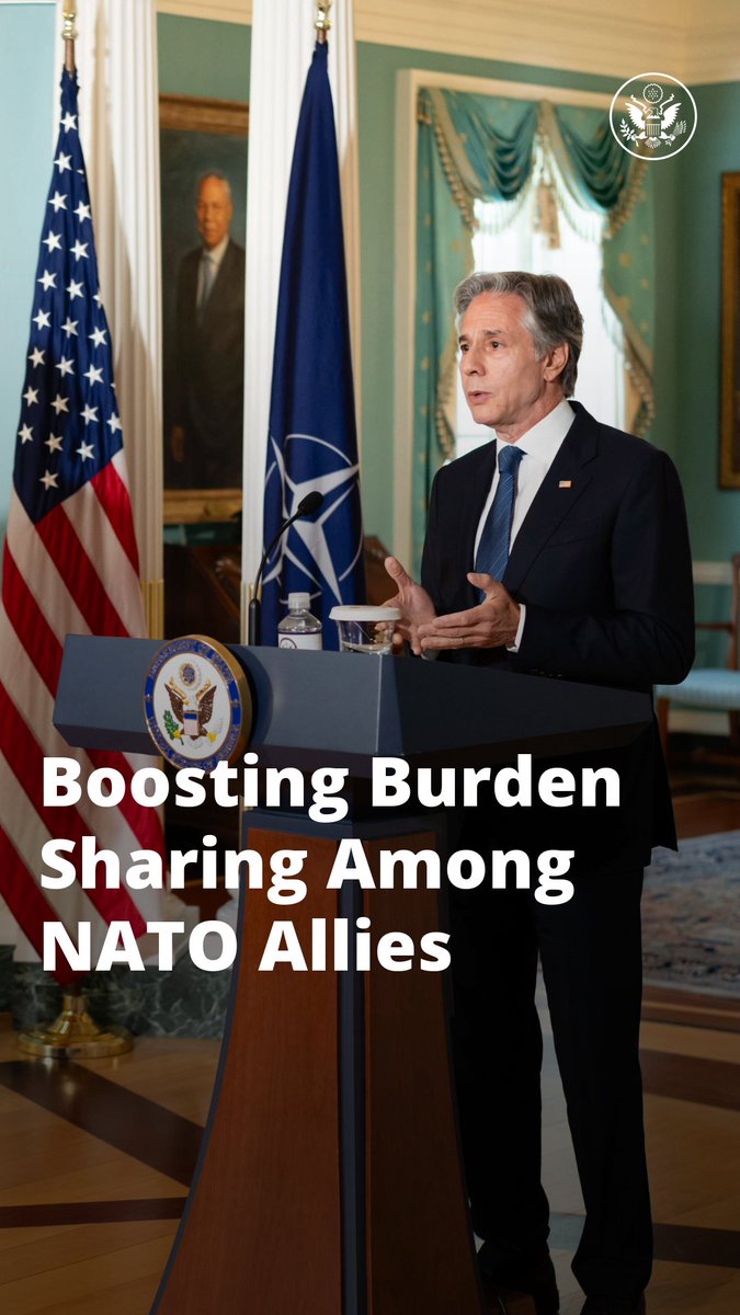 We are boosting our burden sharing among NATO Allies. 23 Allies out of the 32 now meet funding targets, up from 9 when President Biden took office.
