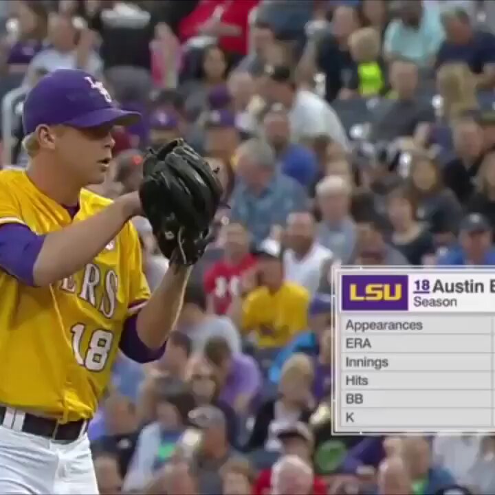 June 18, 2015: LSU’s Alex Bregman (Alex Bregman) makes a phenomenal play at shortstop against TCU at the College World Series.