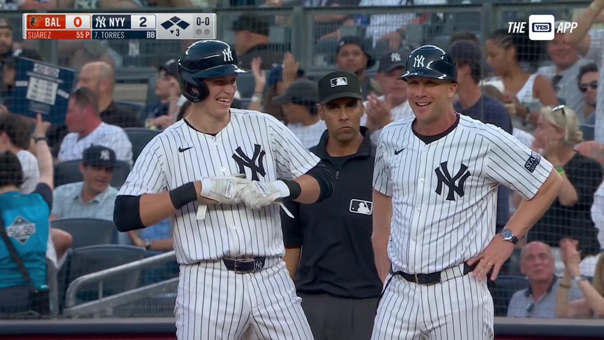 A debut to remember‼️ Ben Rice collects his first big-league hit ⚾️