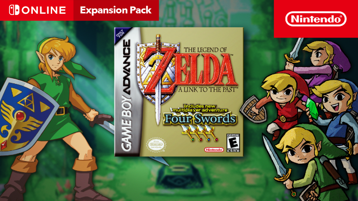 Defend Hyrule in the #GameBoyAdvance release of The Legend of #Zelda: A Link to the Past, available now for #NintendoSwitchOnline + Expansion Pack members! With this release, you can also play The Legend of Zelda: Four Swords, the first-ever four player adventure in the series!