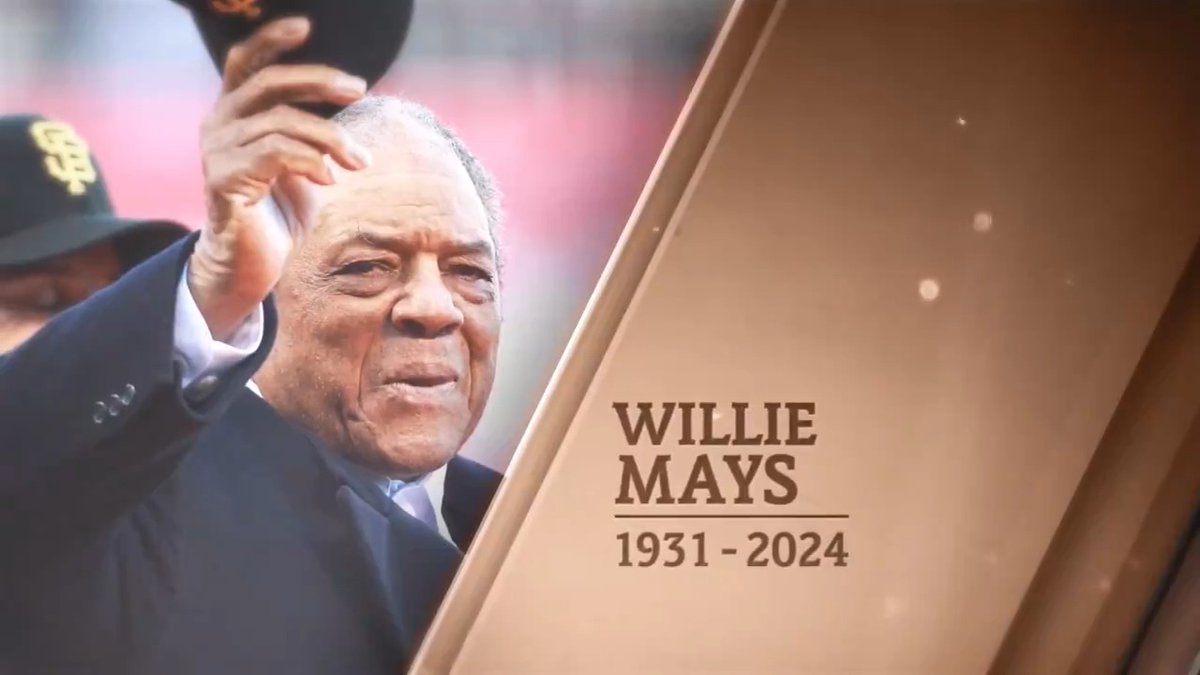 24-time All-Star, 12-time Gold Glover, 2-time MVP, World Series champion, Hall of Famer. MLB Network mourns the passing of one of our game’s most iconic figures, Willie Mays.