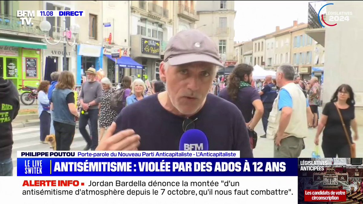 Philippe Poutou: "Il y en a ras-le-bol de cette société de plus en plus violente"