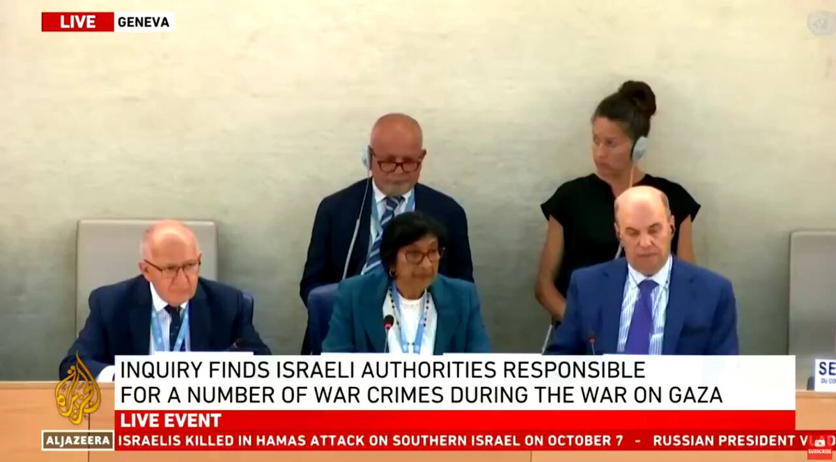 WOW! The UN Human Rights Council has investigated Israel's war in detail - and the conclusions are DAMNING: "We conclude that Israeli authorities are responsible for war crimes, crimes against humanity... including extermination, internationally directing attacks against civilians... using starvation as a method of war... sexual and gender-based violence..." All those states that touted the Rules Based Order in Ukraine must now act to impose a UNSC-sponsored arms embargo on Israel.