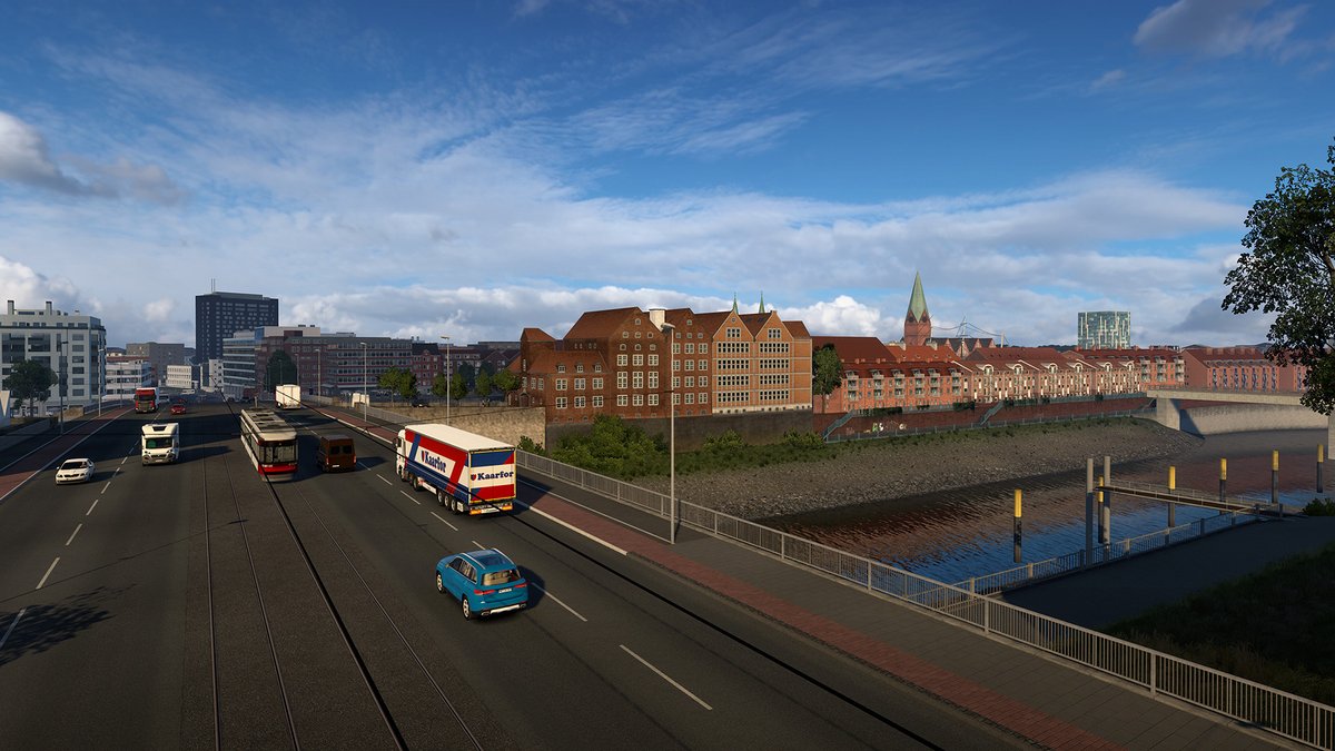 Road Work Ahead! 👷🚧 Let's take a look at another part of the Germany Rework project. This time, we would like to show you how we completely revamped the city of Bremen and its surroundings! 🇩🇪🚛 See more here 👇