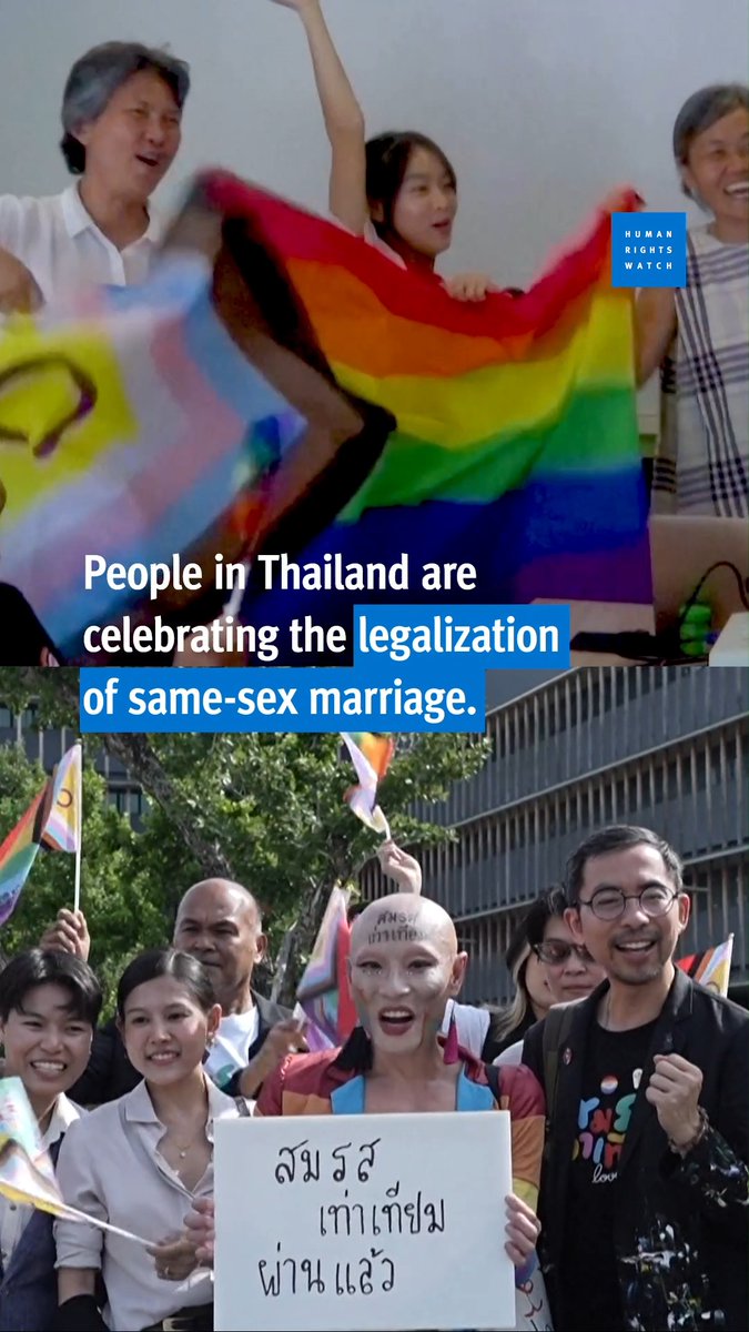 🎉 Great news from #Thailand, where the senate passed the final reading of a marriage equality law. ▶️ This makes Thailand the first country in Southeast Asia, and the second in Asia, to recognize same-sex relationships.