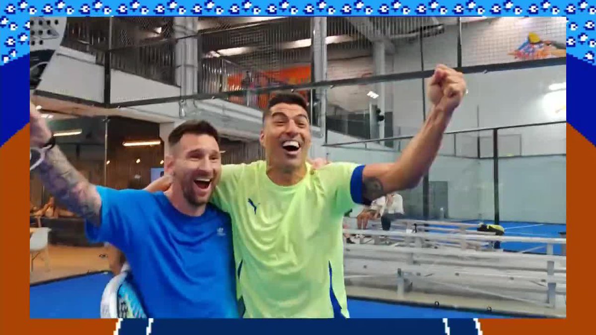 Se divierten Messi y Suárez. 🇦🇷😅🇺🇾