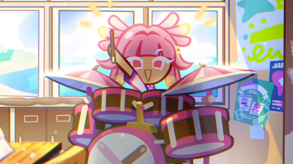 Can you hear this sweet beat! 🥁 Play the new update and meet Strawberry Stick Cookie now! 💕