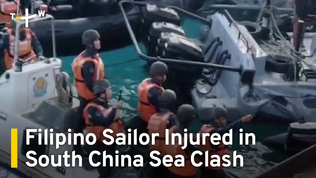 Newly released footage shows the moment Chinese coast guard boats surrounded and boarded a Philippine navy vessel in the South China Sea. A Filipino sailor lost a thumb in the confrontation.