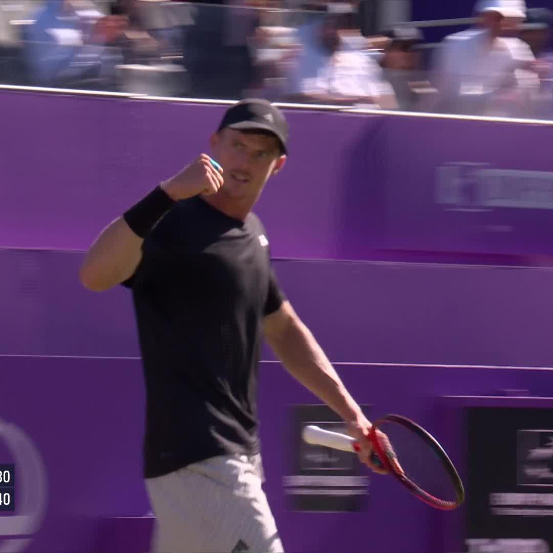 As match points go…😮‍💨 What a way for Billy Harris to secure his biggest career win!!! 🎥 Tennis TV